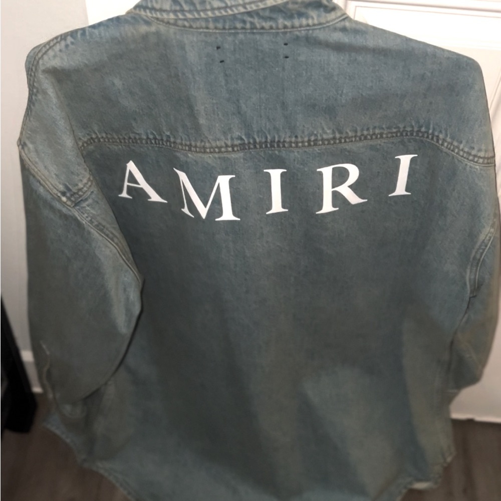 Amiri Denim Shirt Dress